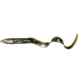 Savage gear gumová nástraha 3d real eel bulk green silver - 15 cm 12 g