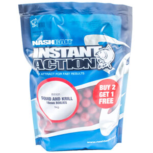 Nash boilies instant action squid and krill - 200 g 15 mm