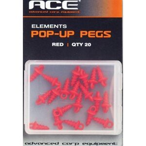 Ace zavrtávací držiak nástrahy pop-up pegs červené 20 ks