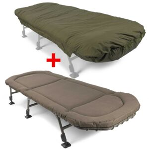 Avid carp lehátko benchmark leveltech bed + vyhrievaný spací vak thermatech heated sleeping bag standard