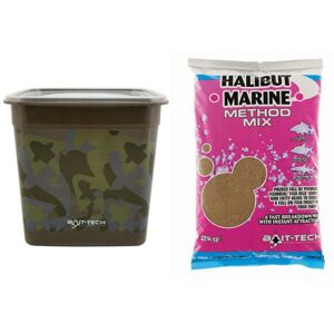 Bait-tech krmítková zmes camo bucket halibut marine method mix 3 kg