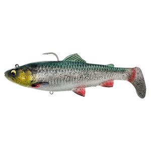 Savage gear gumová nástraha 4d rattle shad trout sinking green silver - 20,5 cm 120 g