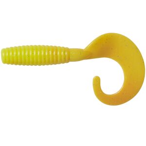 Ron thompso gumová nástraha grup curl tail uv yellow silver - 5,5 cm