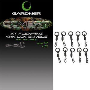 Gardner obratlíky covert xt flexi-ring kwik lok swivels 10 ks - veľkosť 12