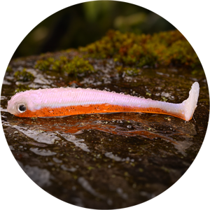 Redbass gumová nástraha ripper swimmer slim rainbow trout uv - l 88 mm