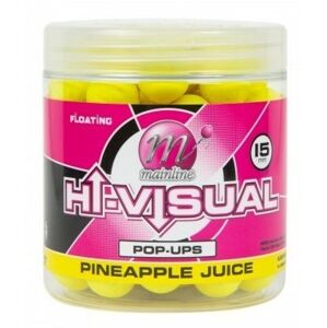 Mainline plávajúce boilie high visual pop-ups pineapple juice 15 mm 50 ks