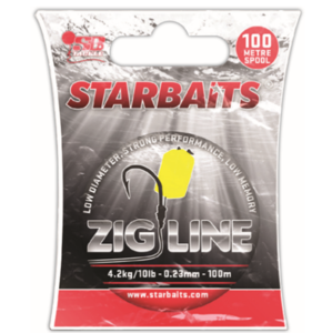 Starbaits vlasec zig line 100 m číra-prieme 0,26 mm / nosnosť 5,3 kg