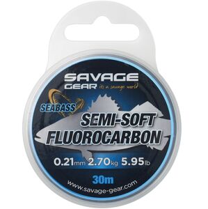 Savage gear fluorocarbon semi soft seabass clear 30 m - 0,21 mm 2,7 kg