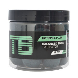 Tb baits vyvážené boilie balanced + atraktor hot spice plum 100 g - 20 mm