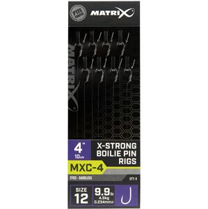 Matrix náväzec mxc-4 x-strong boilie pin rigs barbless 10 cm - size 12 0,23 mm