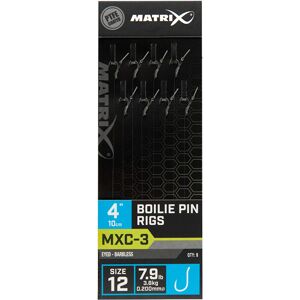 Matrix náväzec mxc-3 boilie pin rigs barbless 10 cm - size 16 0,165 mm