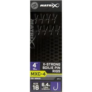 Matrix náväzec mxc-4 x-strong boilie pin rigs barbless 10 cm - size 16 0,18 mm