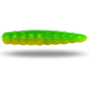 Zebco gumová nástraha červ magic trout b-maggot cesnak 2,5 cm 10 ks - žlto zelená